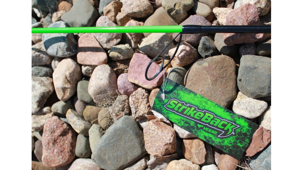 Vexan StrikeBack Rod &amp; Reel Combos, 10 in, 7 ft 4 in, Heavy Action, 3000 Spinning, Black/Green, HB-9H8R-3P7U