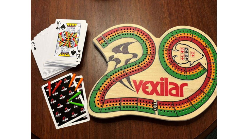 Vexilar Cribbage Board/Card Set, Tan, Regular, VCB001