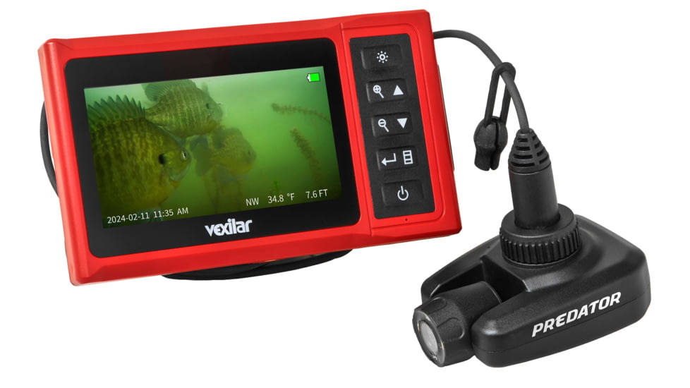 Vexilar Fish-Scout Predator Color/BW Underwater Camera w/Multi-veiw cam, Red, Regular, FS4000P