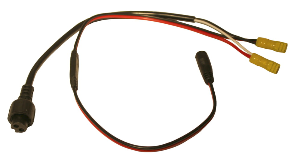 Vexilar Power Cord with Quick Charge jack for FL 12, FL20 FLX12, FLX20, FL22, &amp; FLX28 Flashers -18in, PC0004C