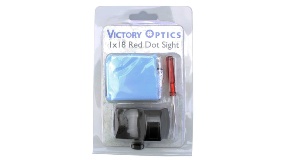 VictOptics Red Dot Sight, 1x, 18x22.5mm Objective Window, 3 MOA Dot Reticle, 6061-T6, Black, RDSL01