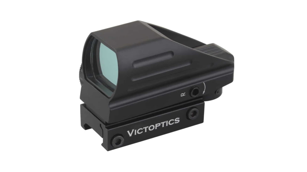 VictOptics Red Dot Sight, 1x, 22x33mm Objective Window, 4 Reticles, 6061-T6, Black, RDSL03