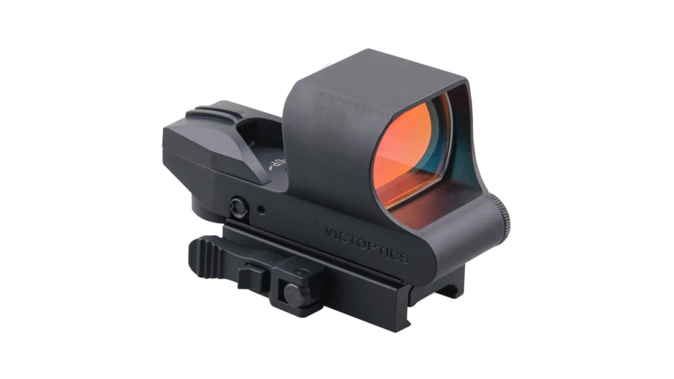 USED VictOptics Red Dot Sight, 1x, 28x40mm Objective Window, 4 Green/ Red Reticles, 6061-T6, Black, RDSL09, EDEMO1, Used, Condition Fair, Condition Fair, Used