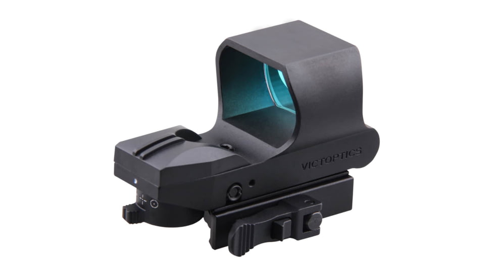 USED VictOptics Red Dot Sight, 1x, 28x40mm Objective Window, 4 Green/ Red Reticles, 6061-T6, Black, RDSL09, EDEMO1, Used, Condition Fair, Condition Fair, Used
