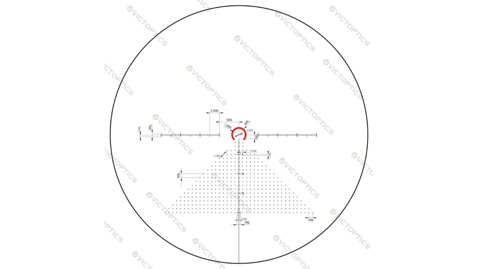 VictOptics Victoptics S6 Rifle Scope, 1-6x24mm, 30mm Tube, Etched Glass VI-CTSIX Reticle, Matte, Black, OPSL22
