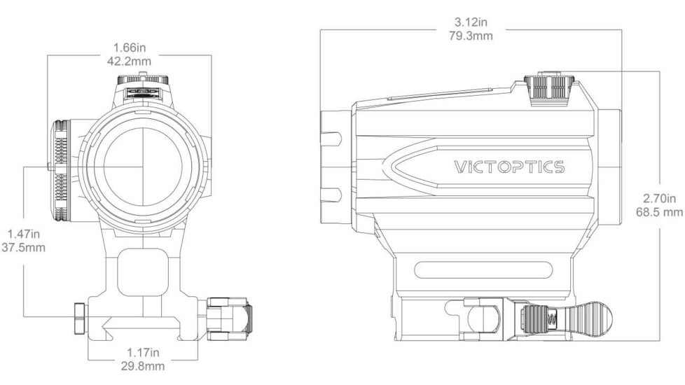 VictOptics SRD 1x20 GRA Red Dot Sight