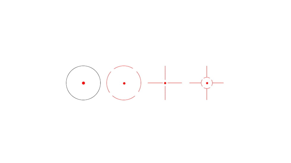 VictOptics Z1 1x23x34mm Multi Reticle Red Dot Sight, Dovetail Mount, Black, RDSL20