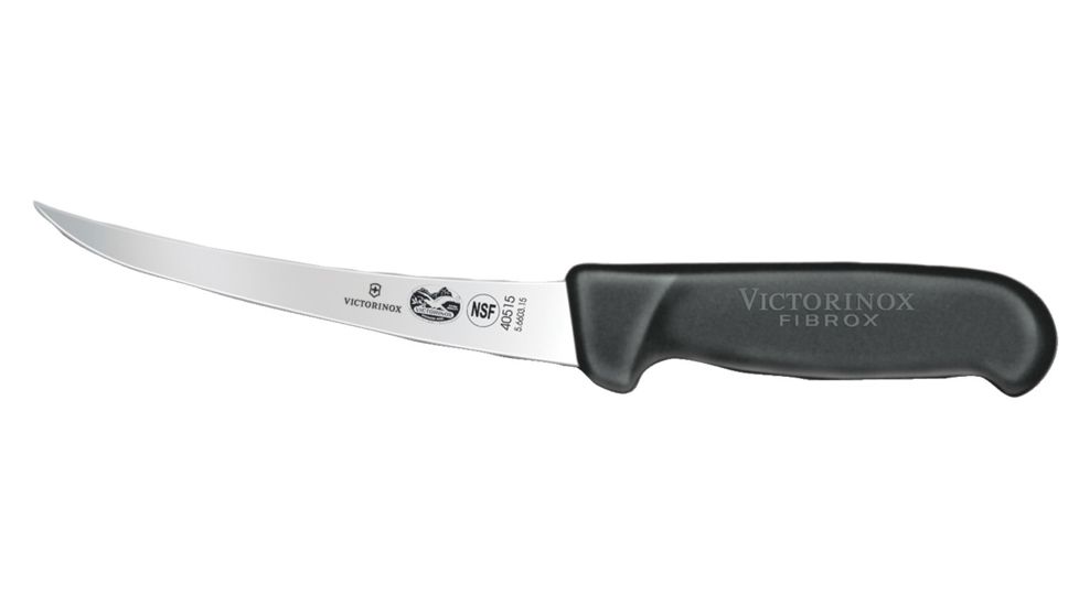 Victorinox 6in Curved Boning w/ Fibrox Handle, Black 47515
