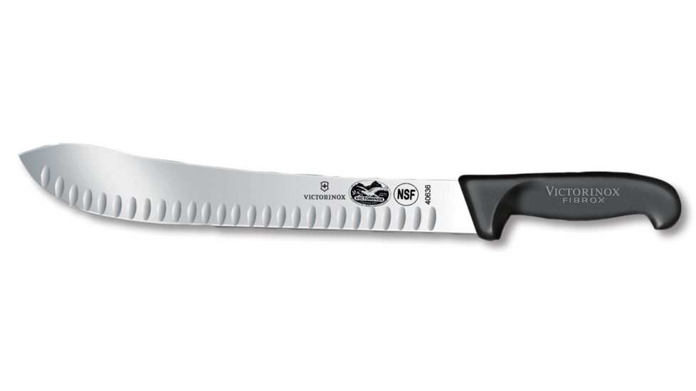 Victorinox Butcher 12in. STR Granton Blade Black Fibrox HDL 40636