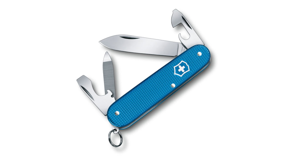 Victorinox Cadet Alox Limited Edition 2020 Swiss Pocket Knife, Ribbed, Aqua Blue, 84mm, 0.2601.L20
