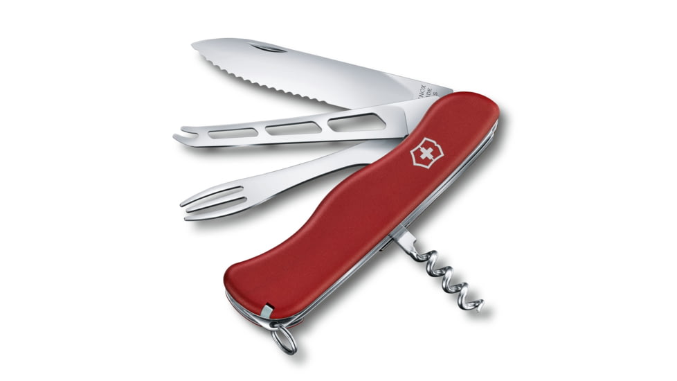 Victorinox Cheese Master Swiss Pocket Knife, Serrated, Red, 0.8313.W