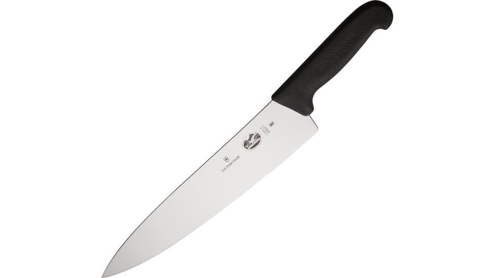 Victorinox Chef's Knives, 10in, Stainless Steel, Satin Blade, Black Fibrox Handle, 5.2003.25-X4