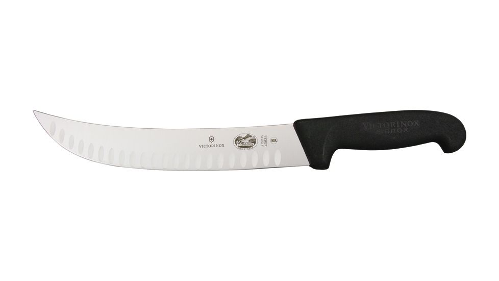 Victorinox Cimeter Knife, 10.25in. granton edge blade, Black Fibrow Handle VN40634