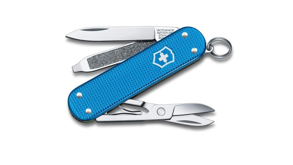 Victorinox Classic Alox Limited Edition 2020 Swiss Pocket Knife, Ribbed, Aqua Blue, 58mm, 0.6221.L20
