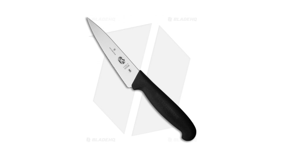 Victorinox Cutlery Mini Chefs Kitchen Knife, 5.00in, Stainless Steel, Drop Point Blade, Polymer Black Handle, Steel/Black, One Size, BHQ-109653