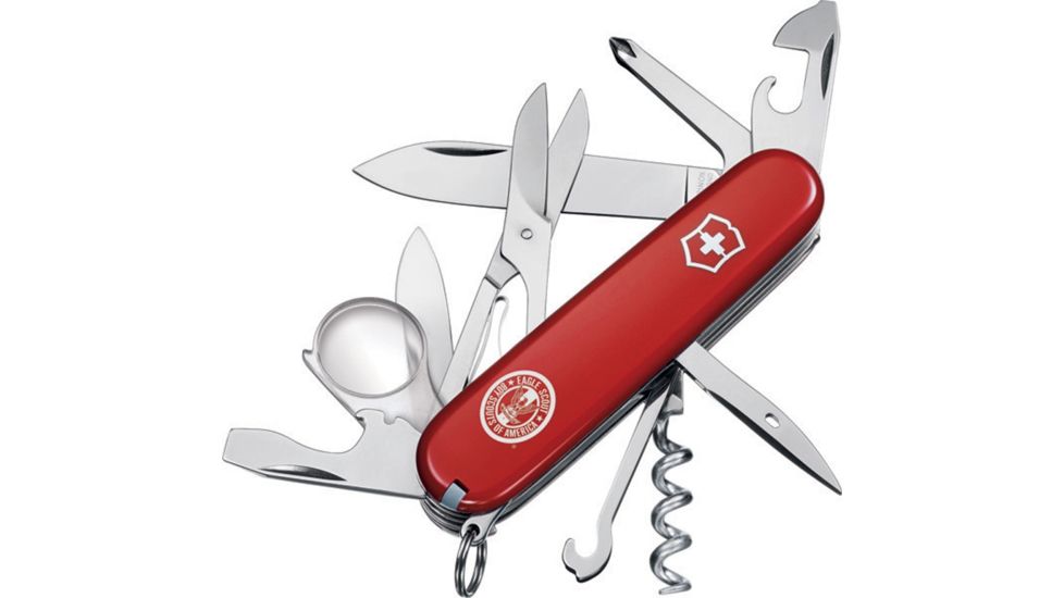 Victorinox Explorer Swiss Army Knife, Red - Eagle Scout, 91mm, 54782