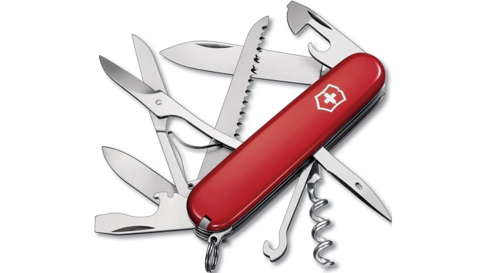 Victorinox Huntsman Folding Knife, Huntsman, 3.63in Closed, Red ABS Handle, Red, 56201