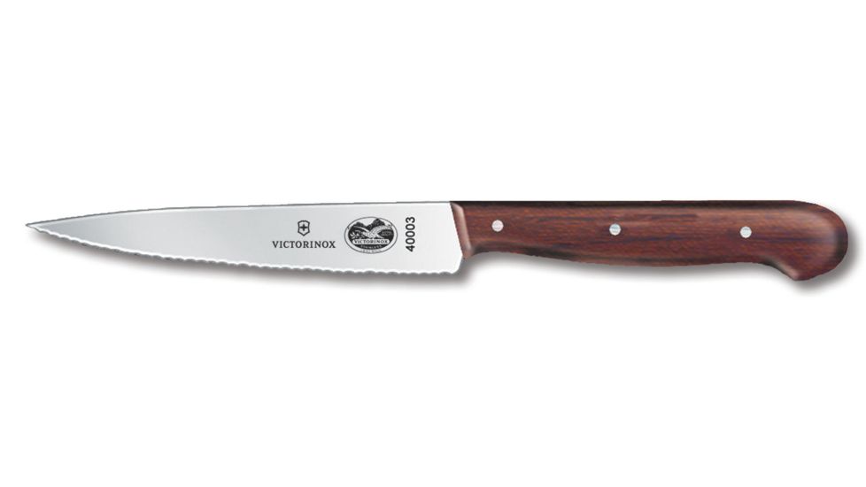 Victorinox Kitchen Utility 4.75in. pointed tip Wavy edge Rosewood HDL 47003