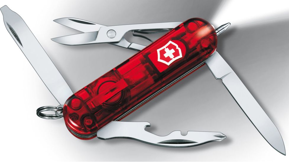Victorinox Midnite Manager White Light Swiss Army Knife Ruby 0.6366.T-X1