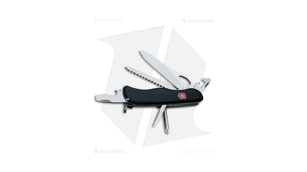 Victorinox One Hand Trekker Multi-Tool, Black Handle, Steel/Black, 4.38in, BHQ-213710