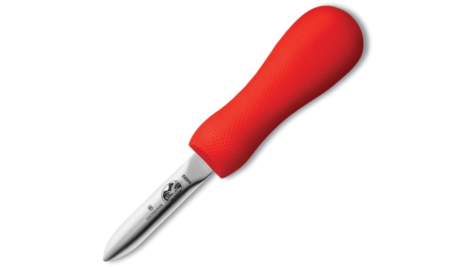 Victorinox Oyster Knife Providence Style, 2.63 stainless blunt tip blade, Red textured synthetic handle, 7.6399.2