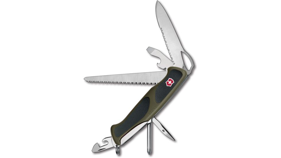 Victorinox RangerGrip 178, OD Green &amp; Black, 3.9in. 0.9663.MWC4US2
