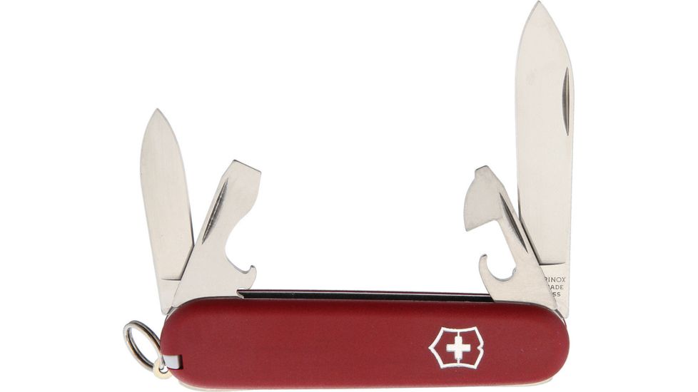 Victorinox Recruit Economy Red Folding Knife,Stainless Steel,Standard Edge,Mirror Polish,Red,ABS Handle VN54940