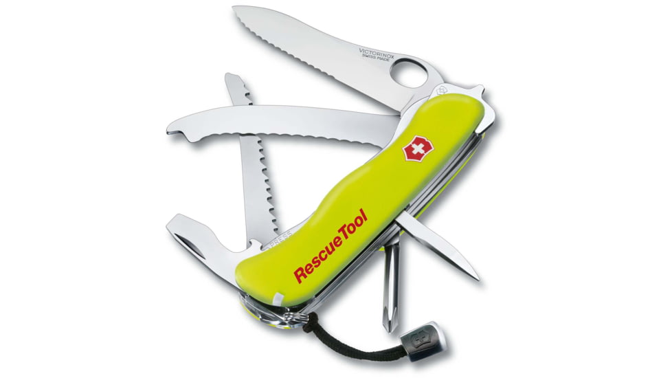 Victorinox Rescue Tool Multi-Tool, Fluorescent Yellow, 111mm, 0.8623.MWN-X4