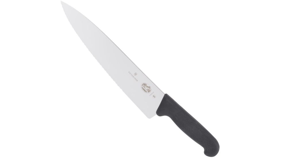 Victorinox Sandwich 10in. Blade Wavy SE 2in. at Black Fibrox Handle Clam 47721