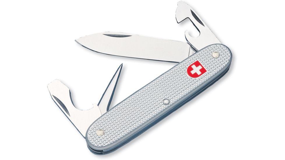 Victorinox Soldier Swiss Army Knife Silver Alox Ribbed 53929