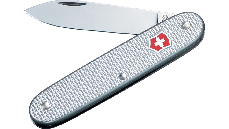 Victorinox Solo Alox Swiss Army Knife Silver Alox Ribbed 53950