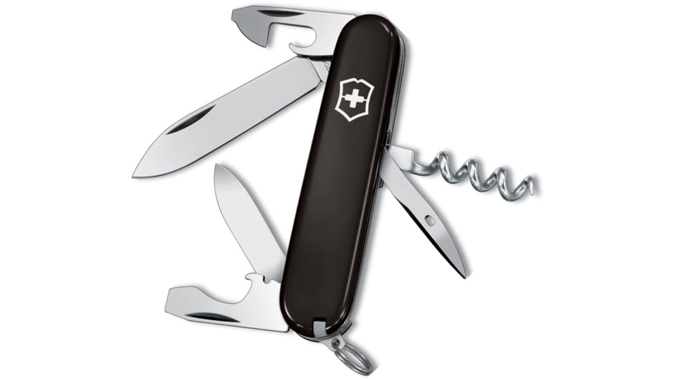 Victorinox Spartan Black Folding Knife, 3.5 closed, Black ABS handle, VN53153