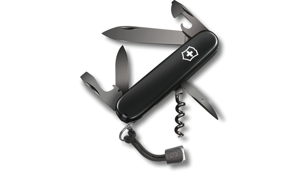 Victorinox Spartan Onyx Black Folding Knife, Black ABS handle, 1.3603.31P