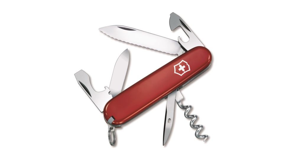 Victorinox Spartan Swiss Army Knife with Serrated Blade, Red, SMALL 53152