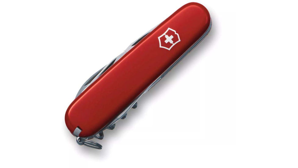 Victorinox Spartan Pocket Knife w/ Pouch, 3.5in Closed Blade, Stainless Steel, Red ABS Handle, 1.3603-X5