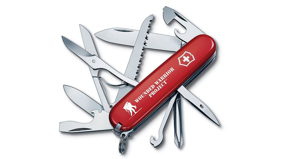 Victorinox Swiss Army Fieldmaster w/ Wounded Warrior Project Logo, Red, 91MM 55074.US2