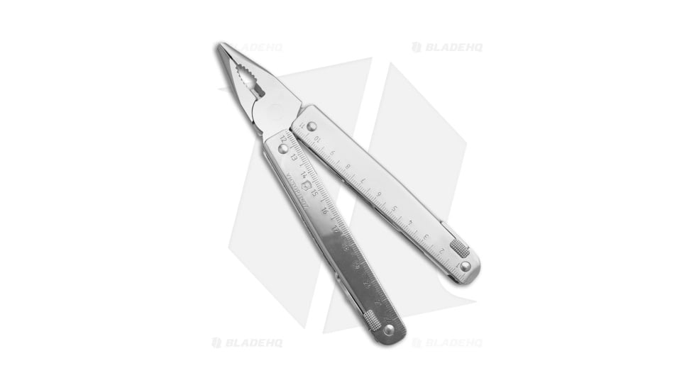 Victorinox Swiss Army Swiss X w/ Leather Pouch Folding Knives, Gray Handle, Steel/Gray, 4.5in, BHQ-212462