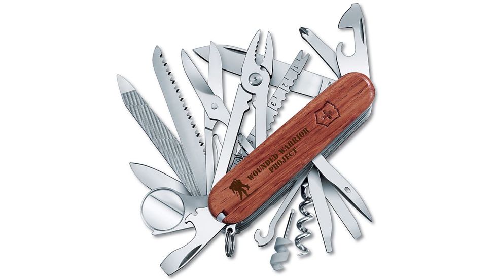 Victorinox Swiss Army SwissChamp w/ Laser Engraved Wounded Warrior Project Logo, Brown, 91MM 55076.US2