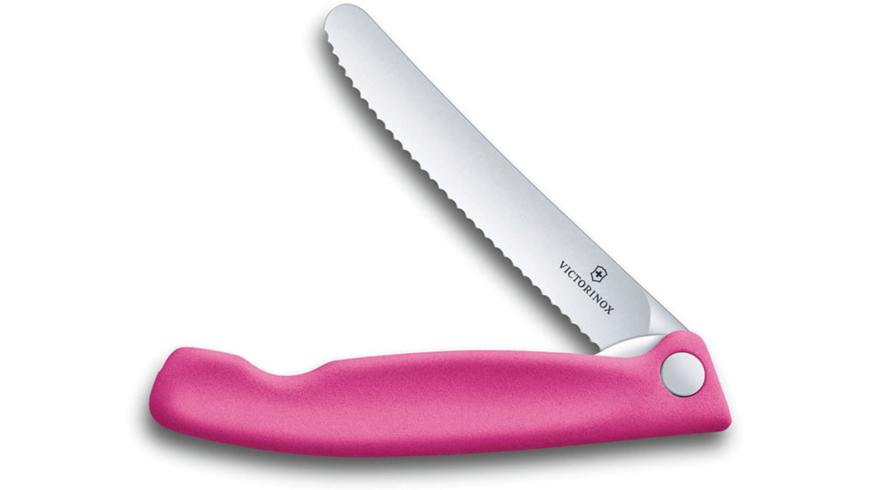 Victorinox Swiss Classic Fld Paring Pnk Folding Knife, Round tip blade, Pink polypropylene handle, 6.7836.F5B