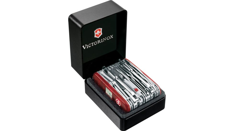 Victorinox SwissChamp XAVT Translucent Swiss Army Knife Ruby 53509