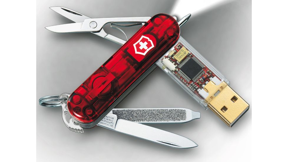 Storage Victorinox USB Flash Drive - Victorinox SwissFlash 1GB Swiss Army Flash Drive Ruby