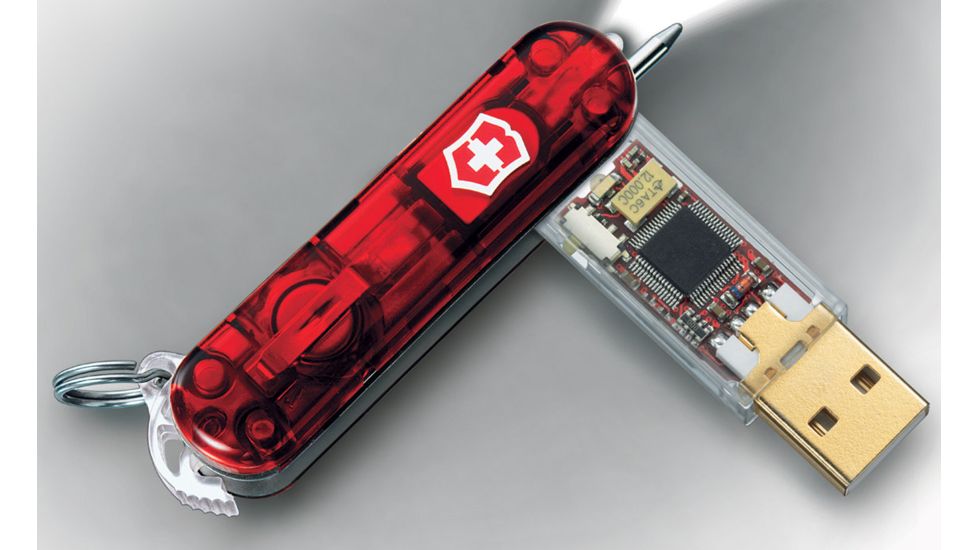 Victorinox SwissFlash Flight 1GB Swiss Army Flash Drive Ruby 5301FG1