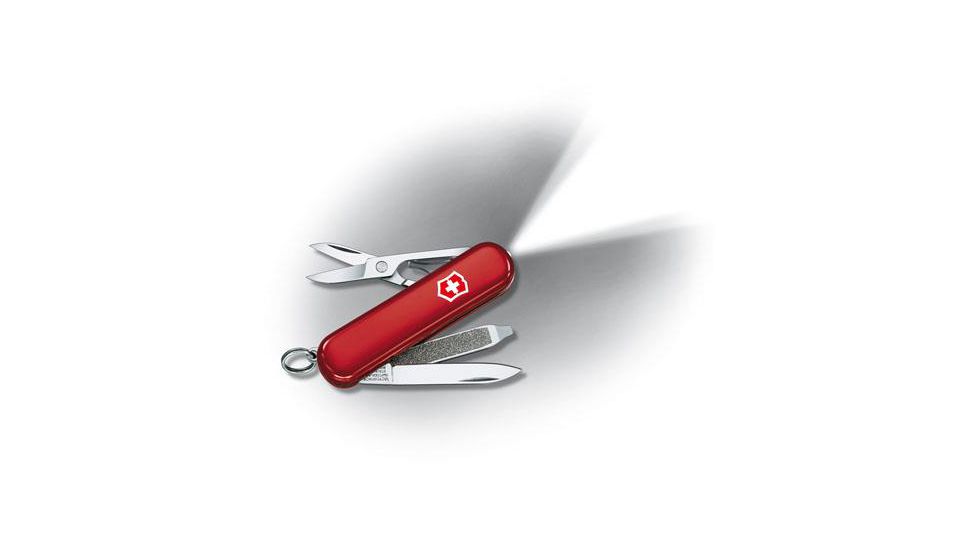 Victorinox SwissLite Pocket Knife - Swiss Army Red Knife Swiss Army Ruby Knife, Colors Victorinox SwissLite Pocket Knife - White Light Swiss Army Knife Red