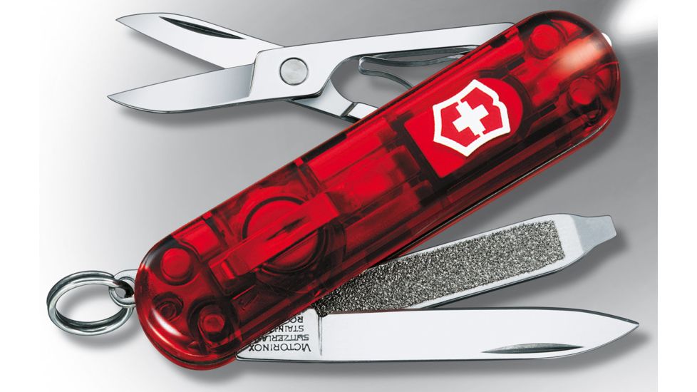 Victorinox SwissLite Pocket Knife - Swiss Army Red Knife Swiss Army Ruby Knife