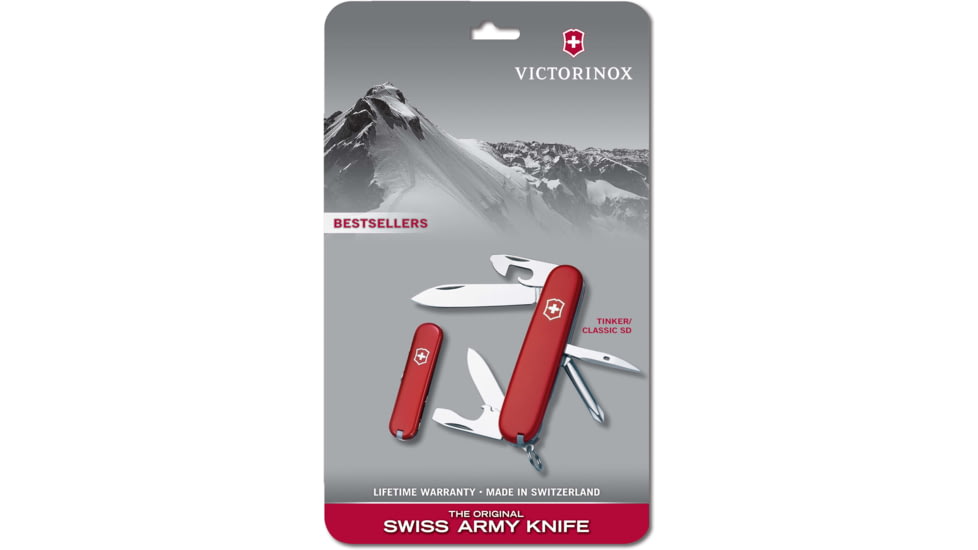 Victorinox Tinker/ Classic SD Swiss Army Knives Combo Set, Red, 1.889-X3