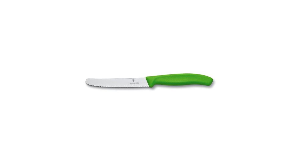 Victorinox Utility 4.50in. Serrated Round Bulk Green 6.7836.L114