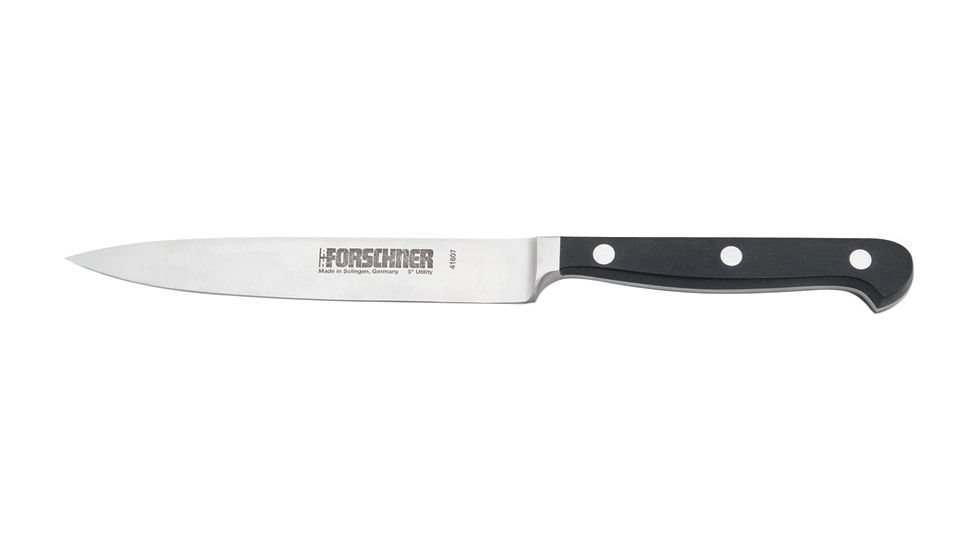 Victorinox Utility Knife, 5in. Blade, Black POM Handle VN41607