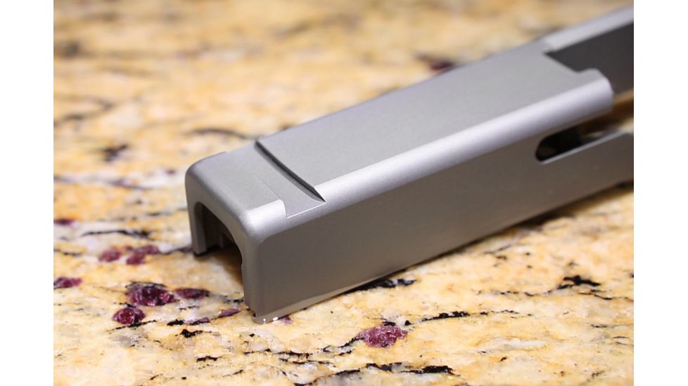 Victory First Glock 19 Gen 1-3 Featureless Pisol Slide, Stainless Steel, Medium, VIC-SLD-G17-03-BLK