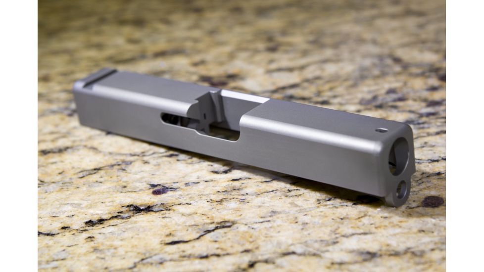 Victory First Glock 19 Gen 1-3 Featureless Pisol Slide, Stainless Steel, Medium, VIC-SLD-G17-03-BLK