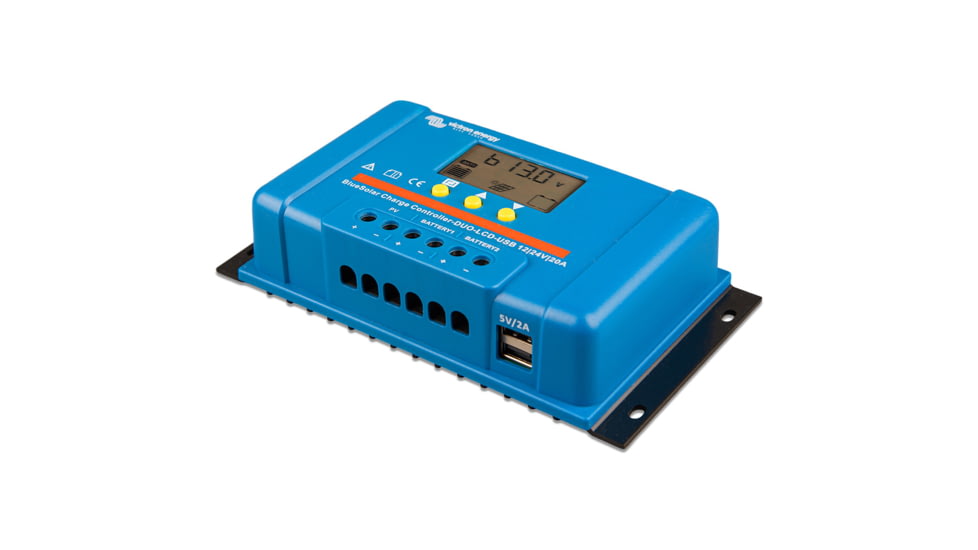 Victron Energy BlueSolar PWM Charge Controller DUO LCD &amp; USB Charge Control - 12/24VDC - 20A